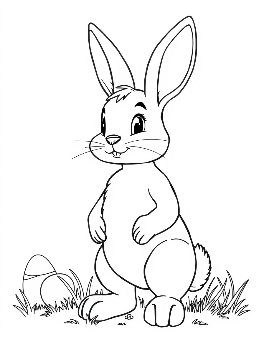 Boy Easter bunny with background