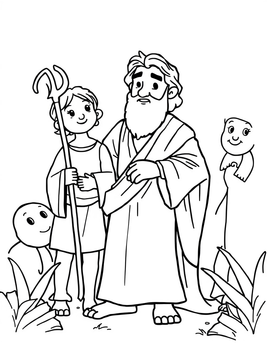 Bible story of Jonas with pixar like style