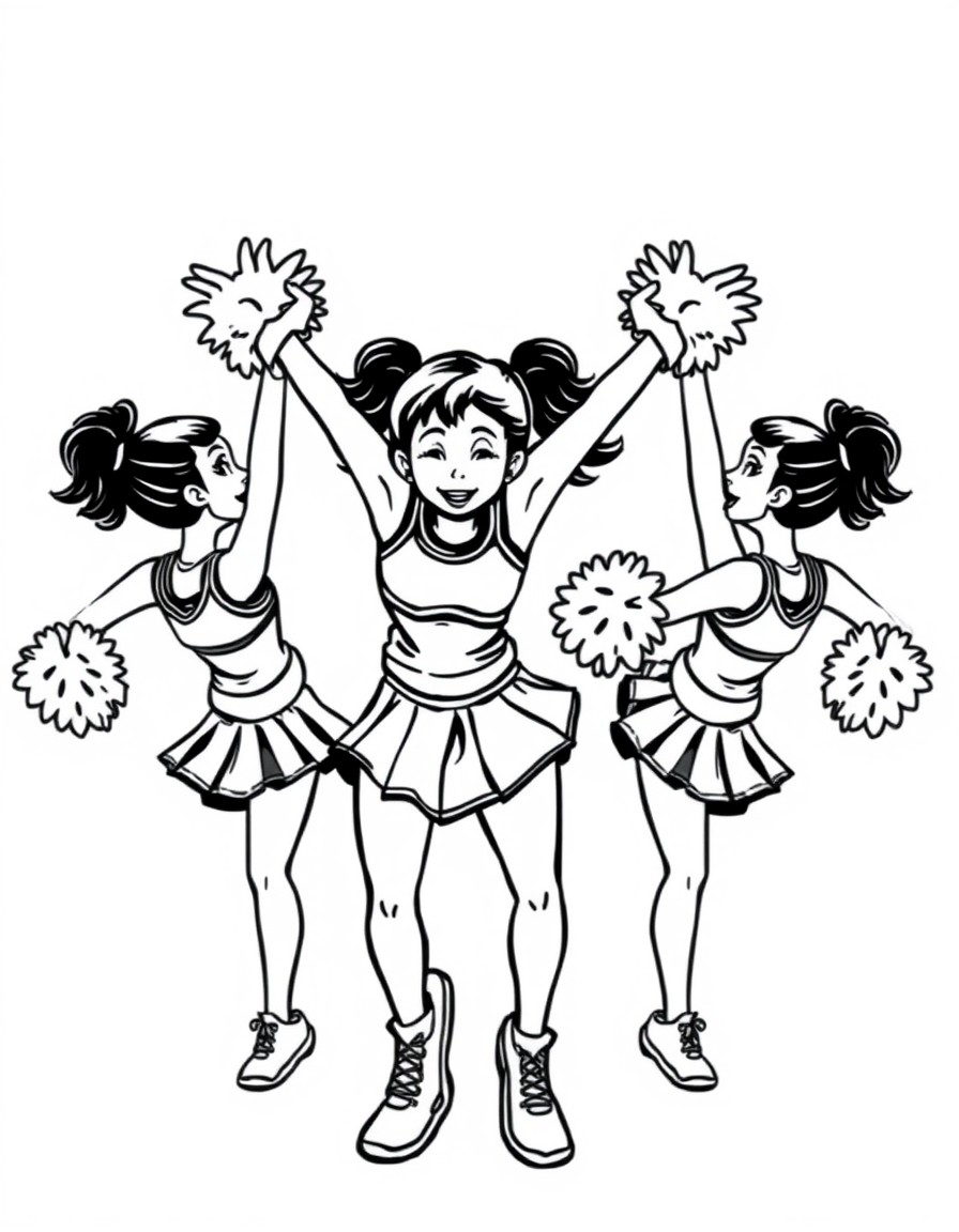 cute teen cheerleaders tumbling