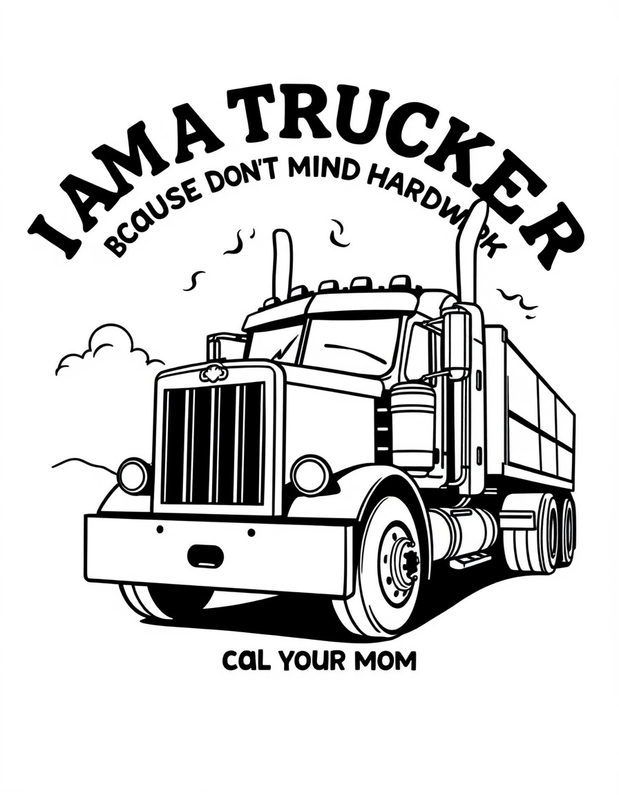 I want to design a T Shirt idea "I am a Trucker Because I dont mind Hardwork if I wanted to do something easy Id call your mom"