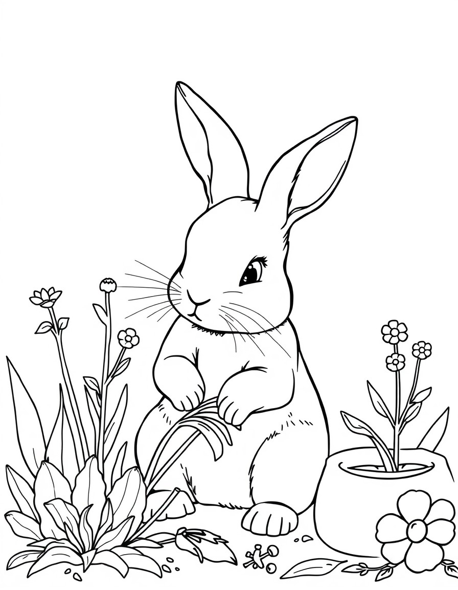little rabbit gardening