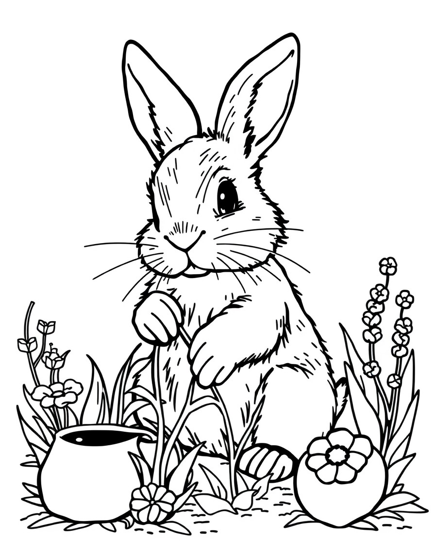 little rabbit gardening