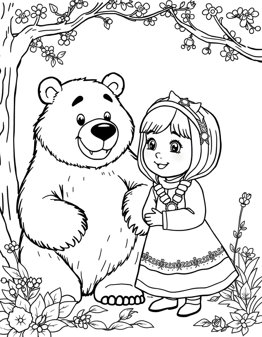 Russian cartoon Masha and the Bear
