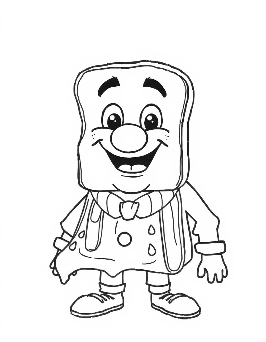 Funny French toast man