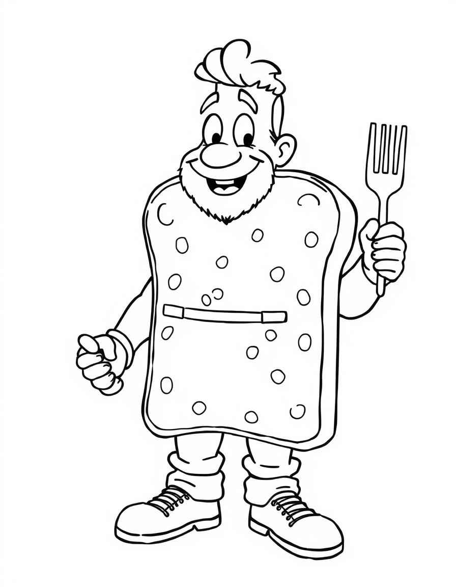 Funny French toast man