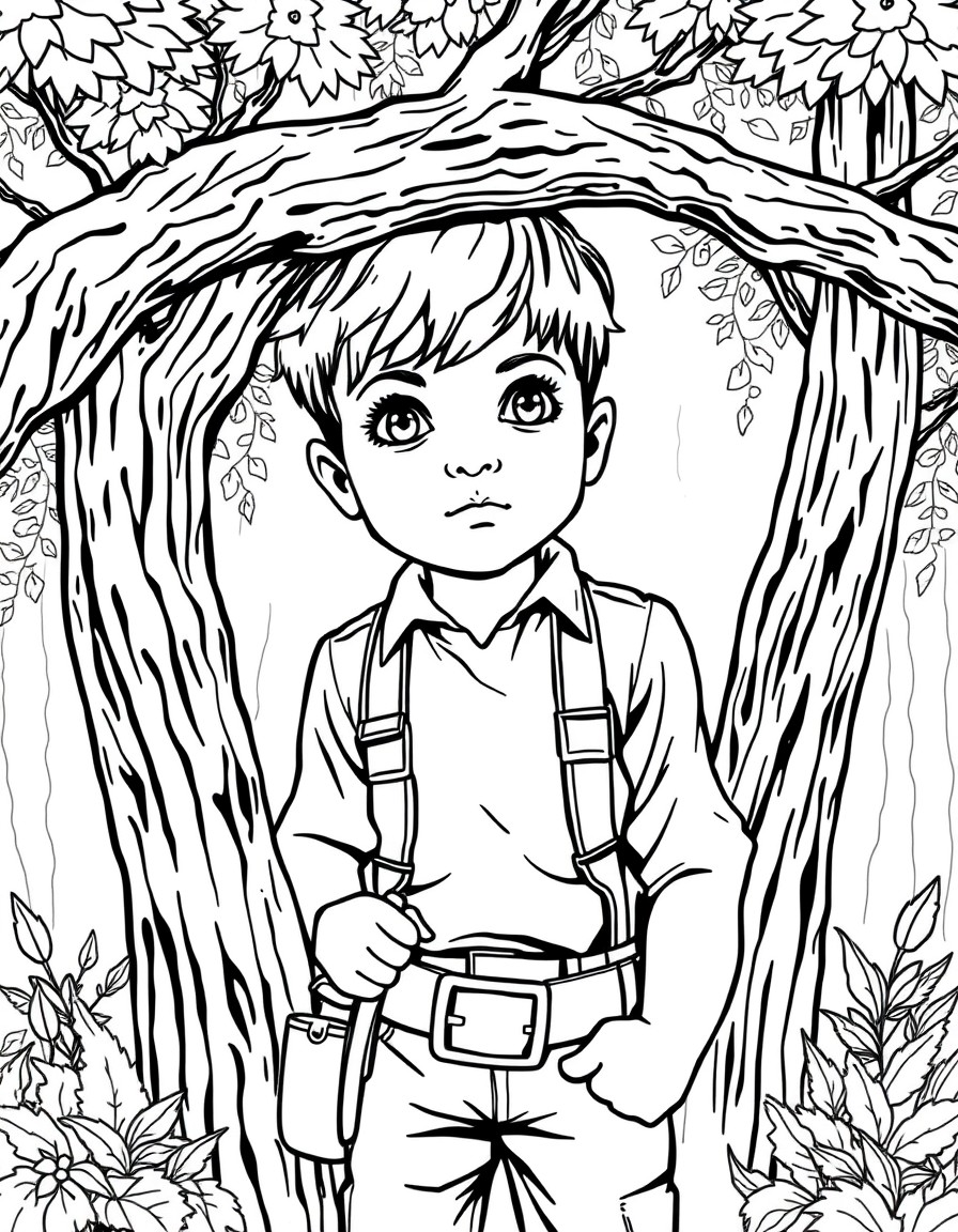 a 10 year old by raised in the Alabama woods in the early 1980's by his government hating father