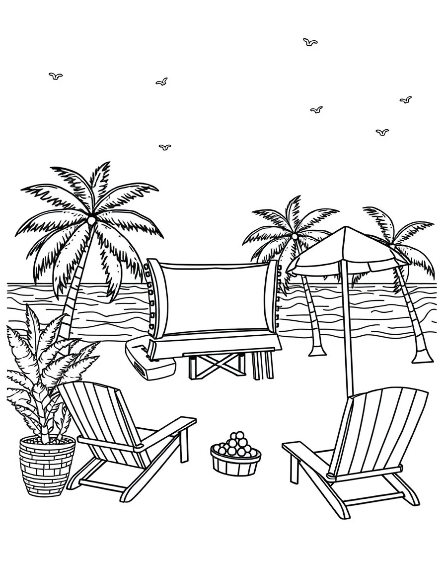 make a beach cinema day poster