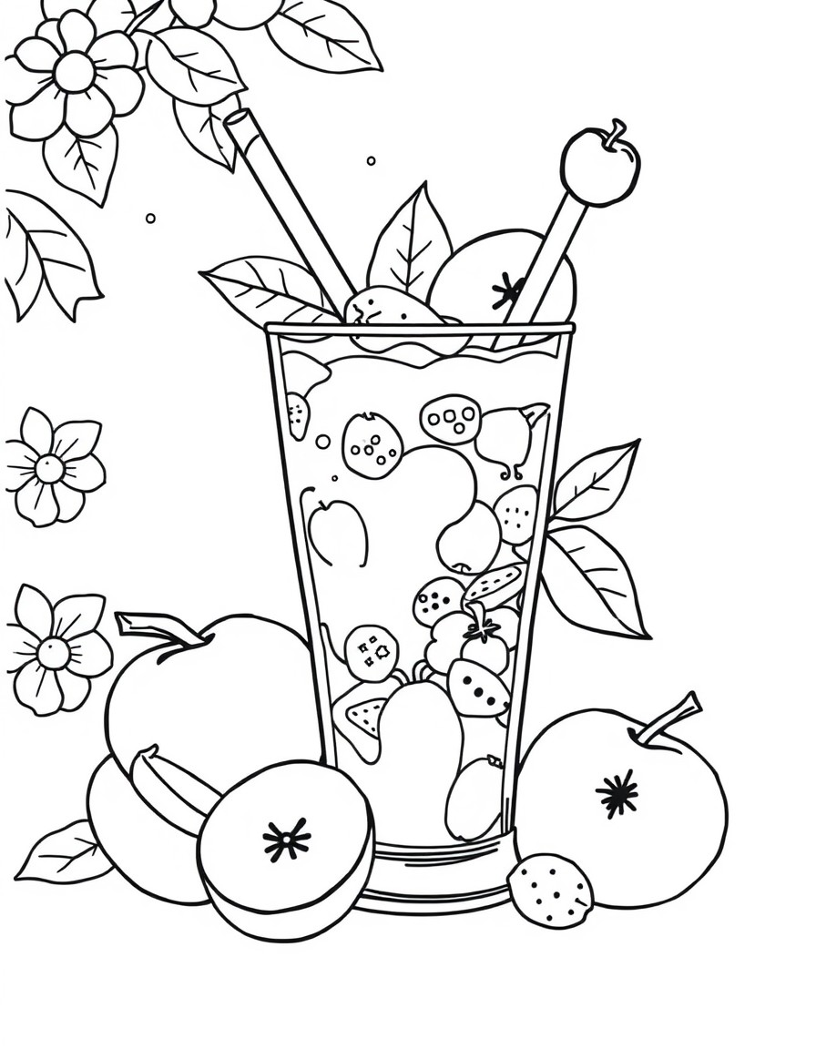 smoothie with apples, bananas and magic fruit