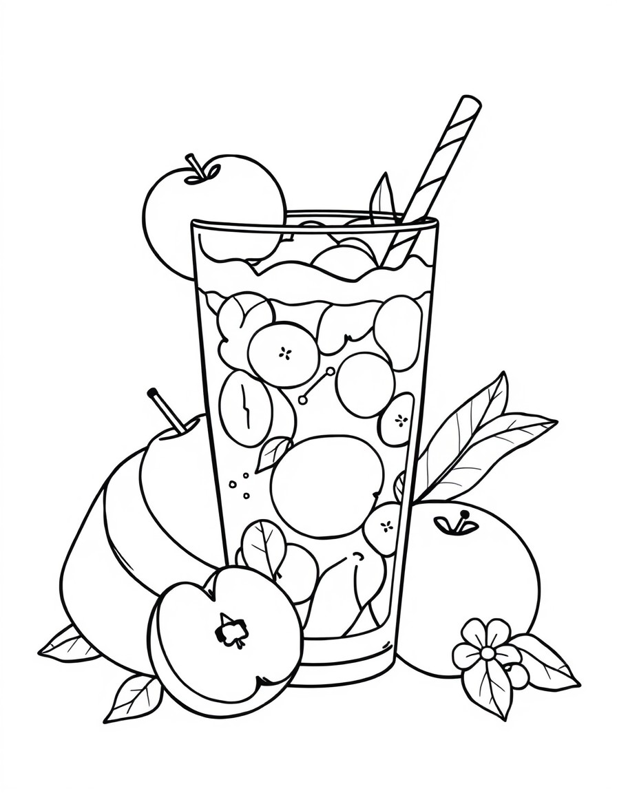 smoothie with apples, bananas and magic fruit