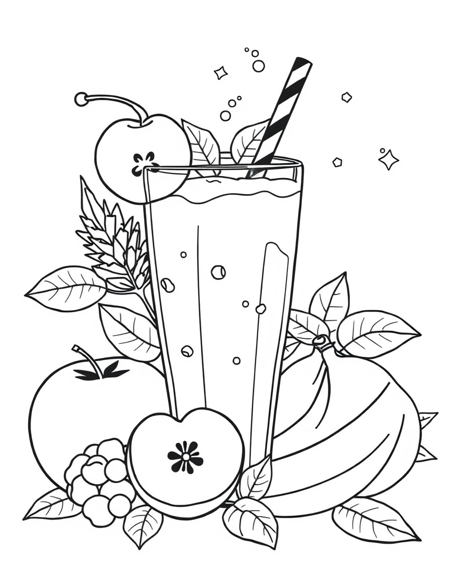 smoothie with apples, bananas and magic fruit