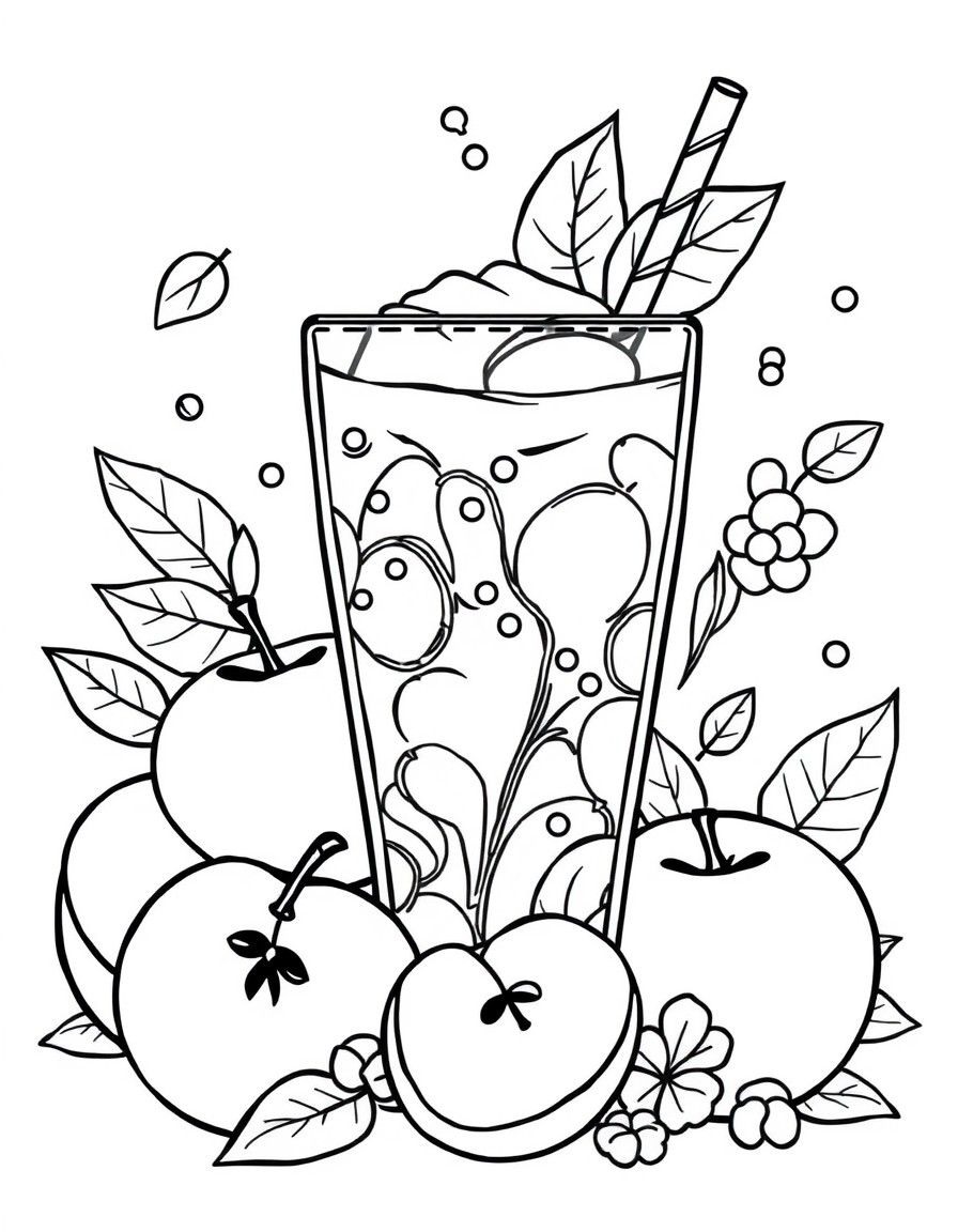 smoothie with apples, bananas and magic fruit