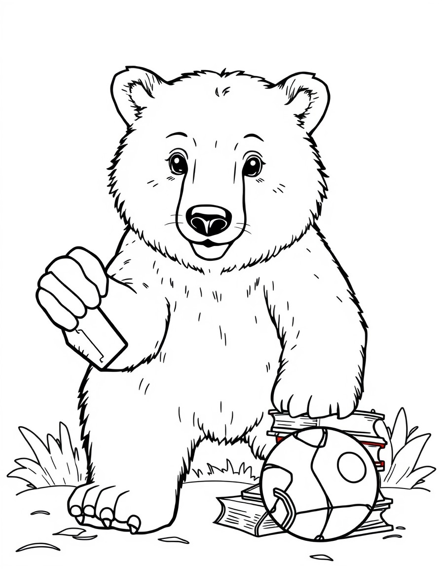 polar bear, tennis, football, books