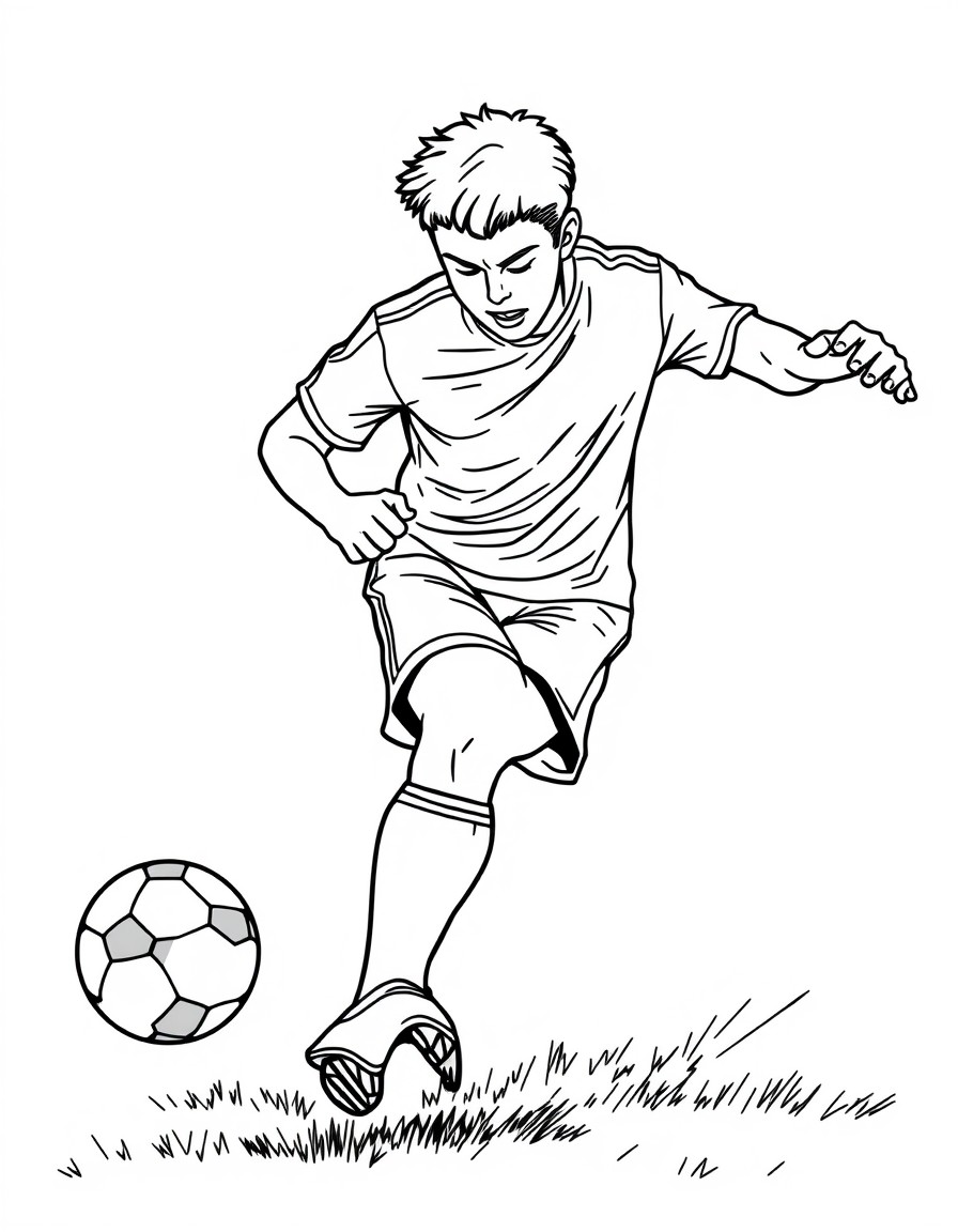 foot ball simple lines