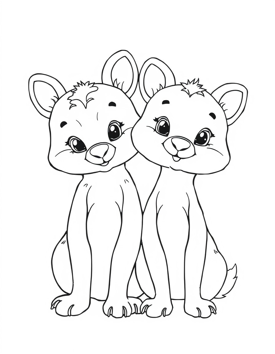 two cute aminal friends