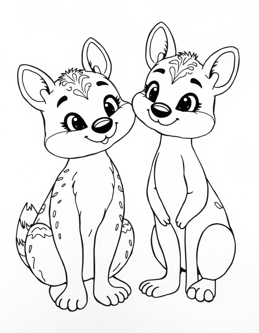 two cute aminal friends