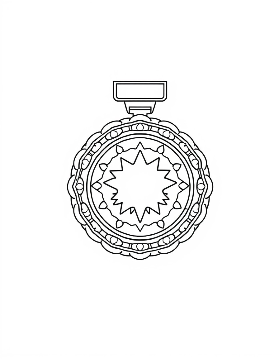 medal simple lines