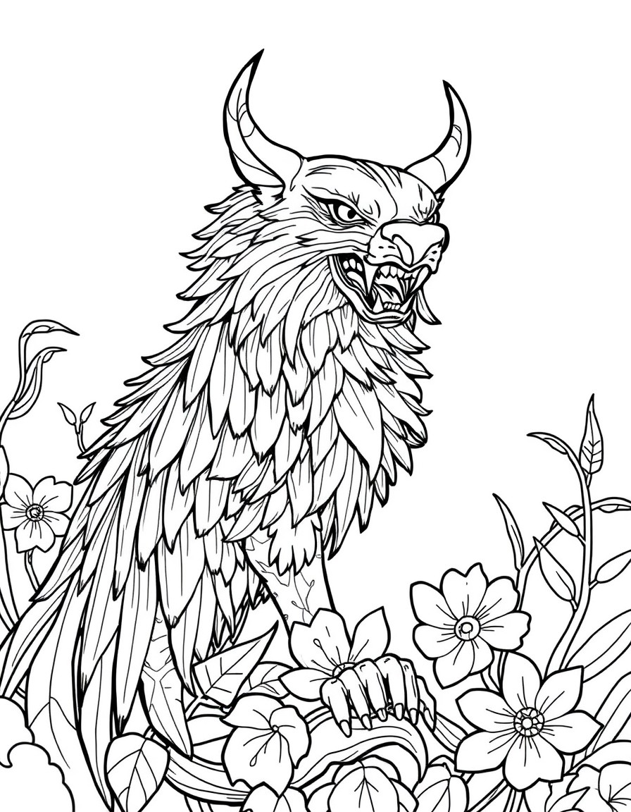white background, black outlines, well-structured, ready for coloring, coloring page of: , very detailed, perfect for very advanced coloring