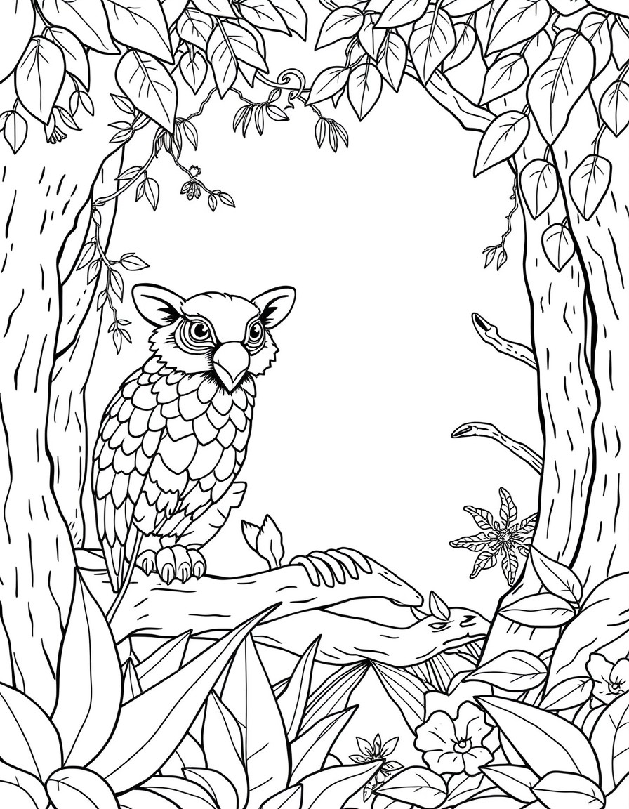 animales del bosque estilo caricatura