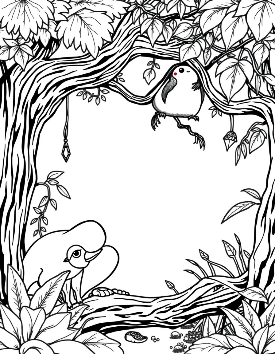 animales del bosque estilo caricatura