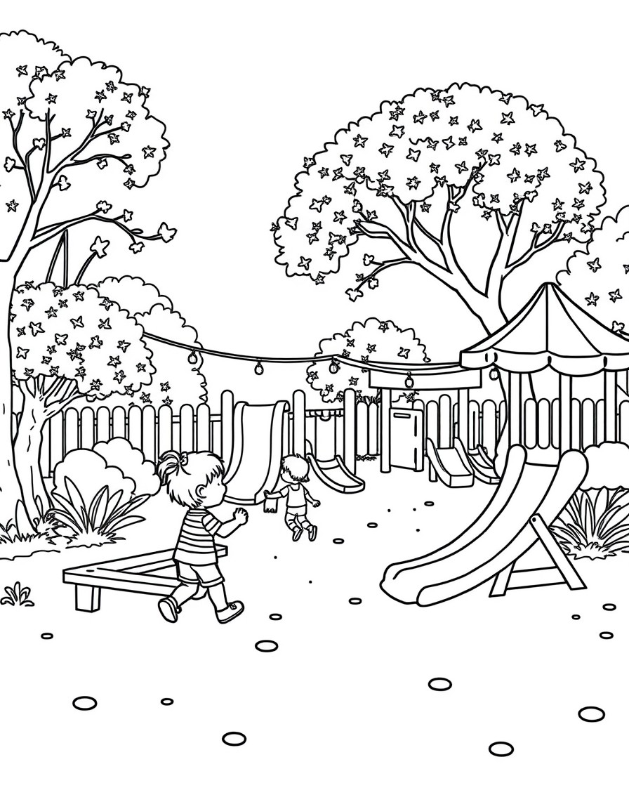 create a playground where kids are playing