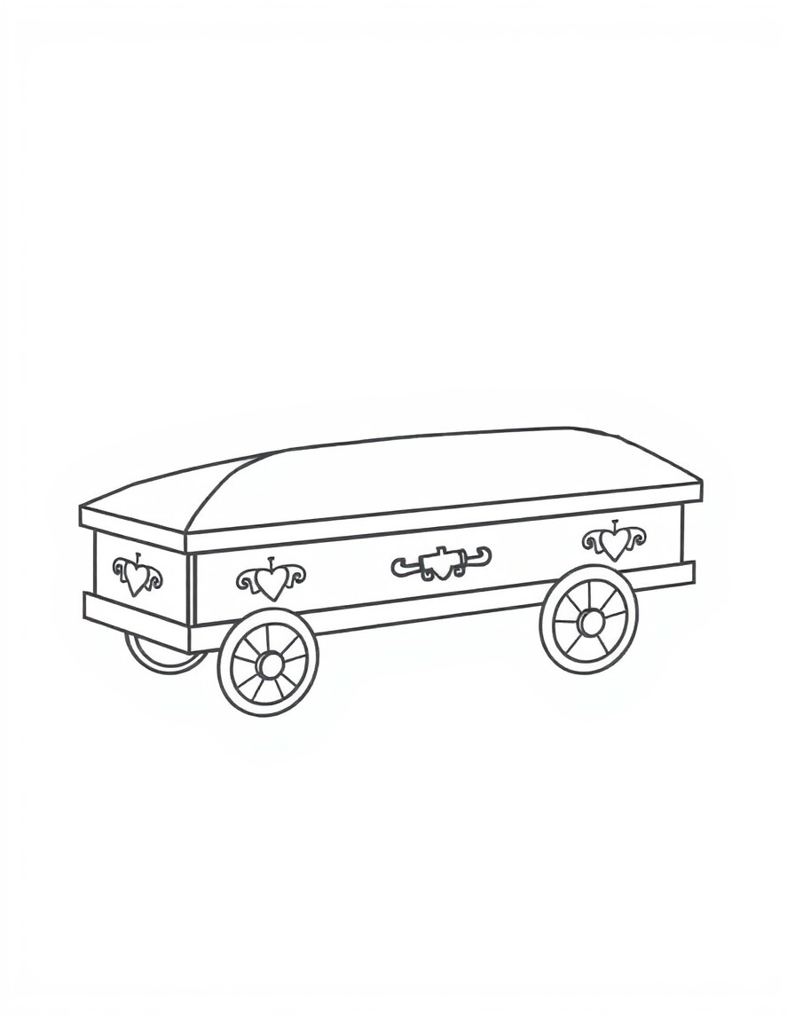 create a hearse with a casket