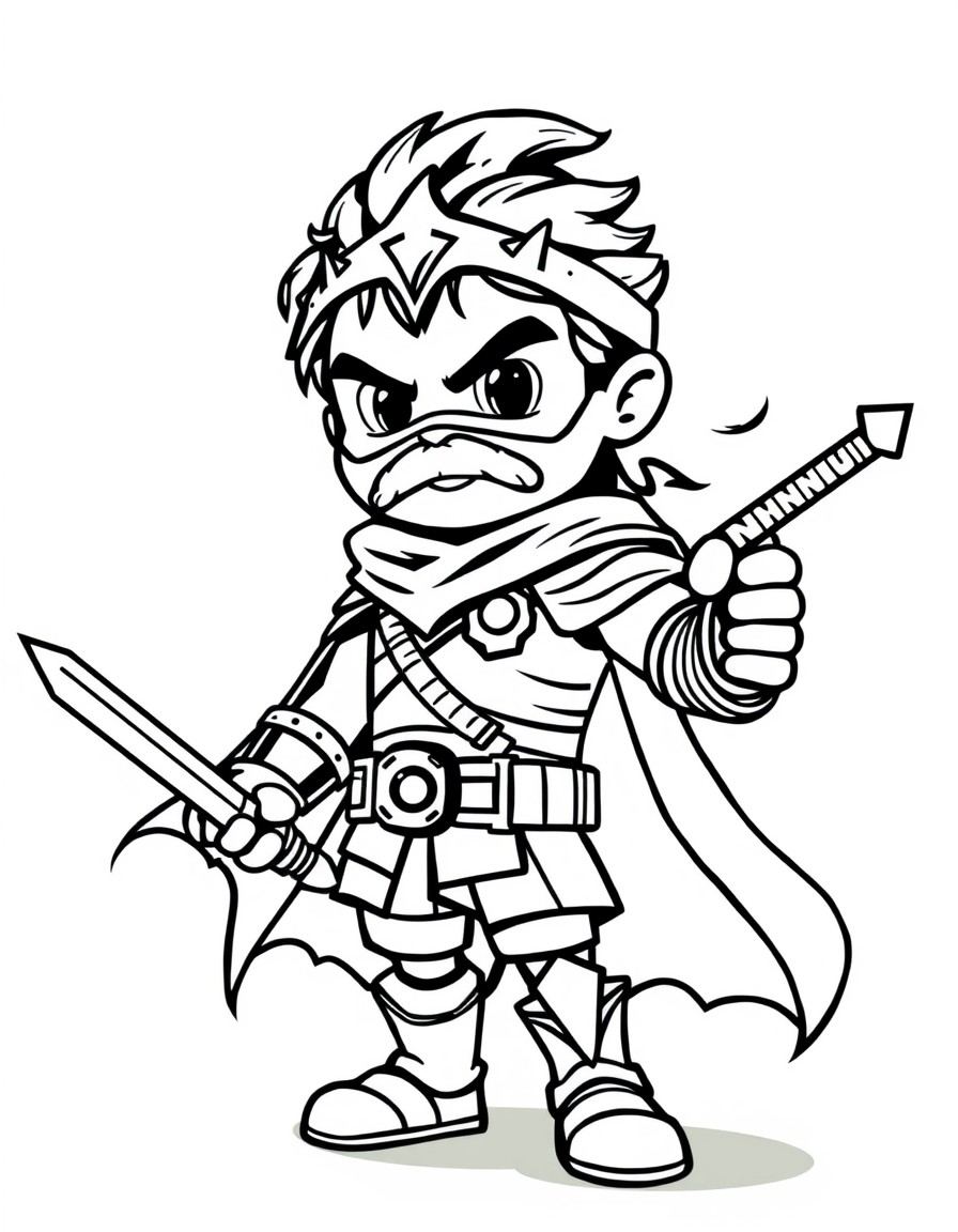 A super herro named souf with a sword