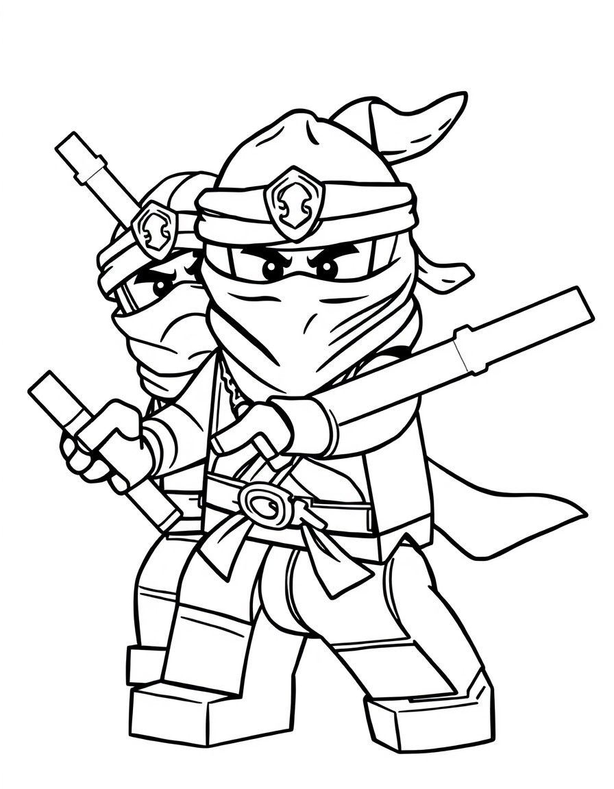 Ninjago with martial arts poses