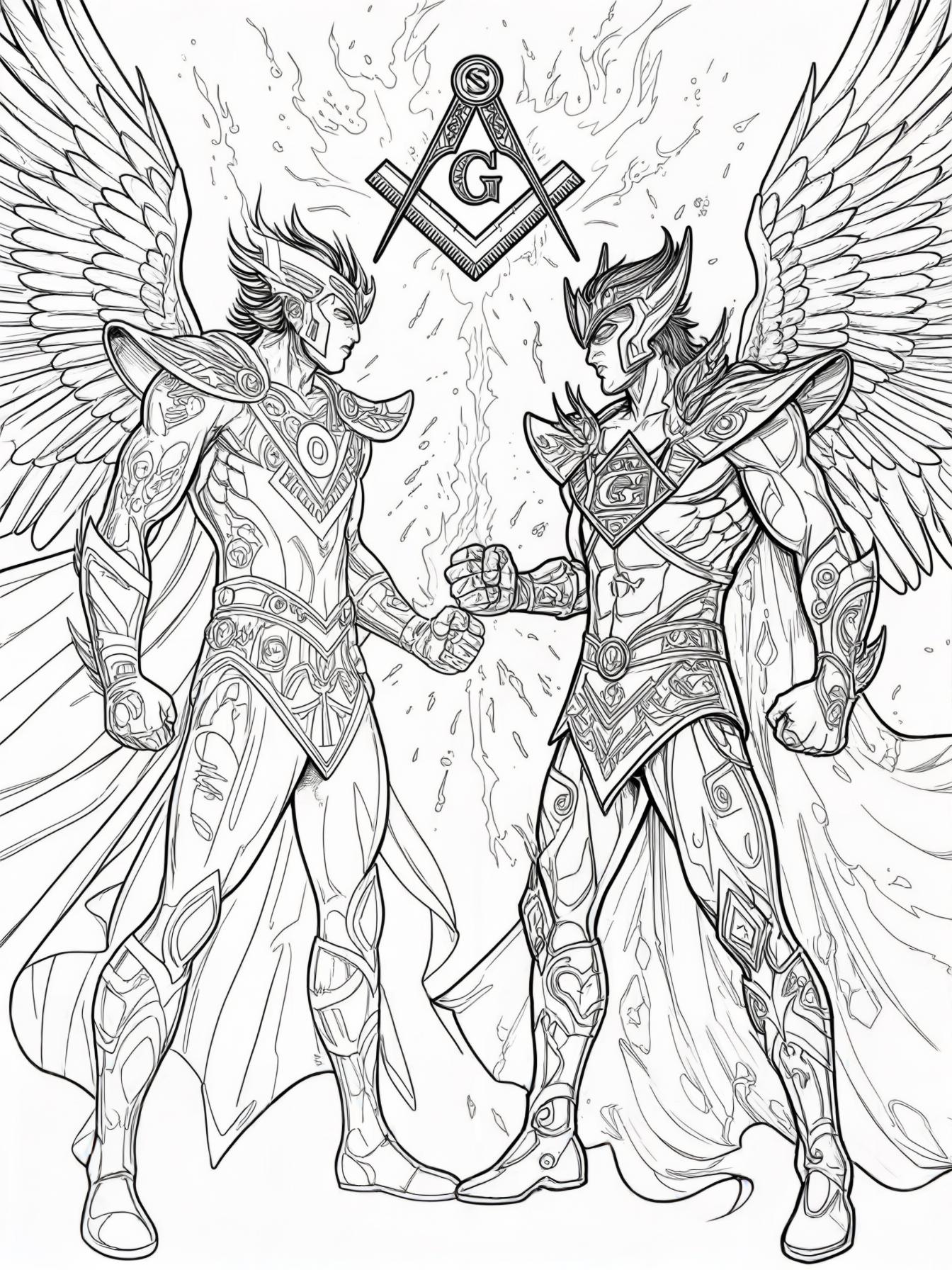Mystical Masonic superhero confrontation