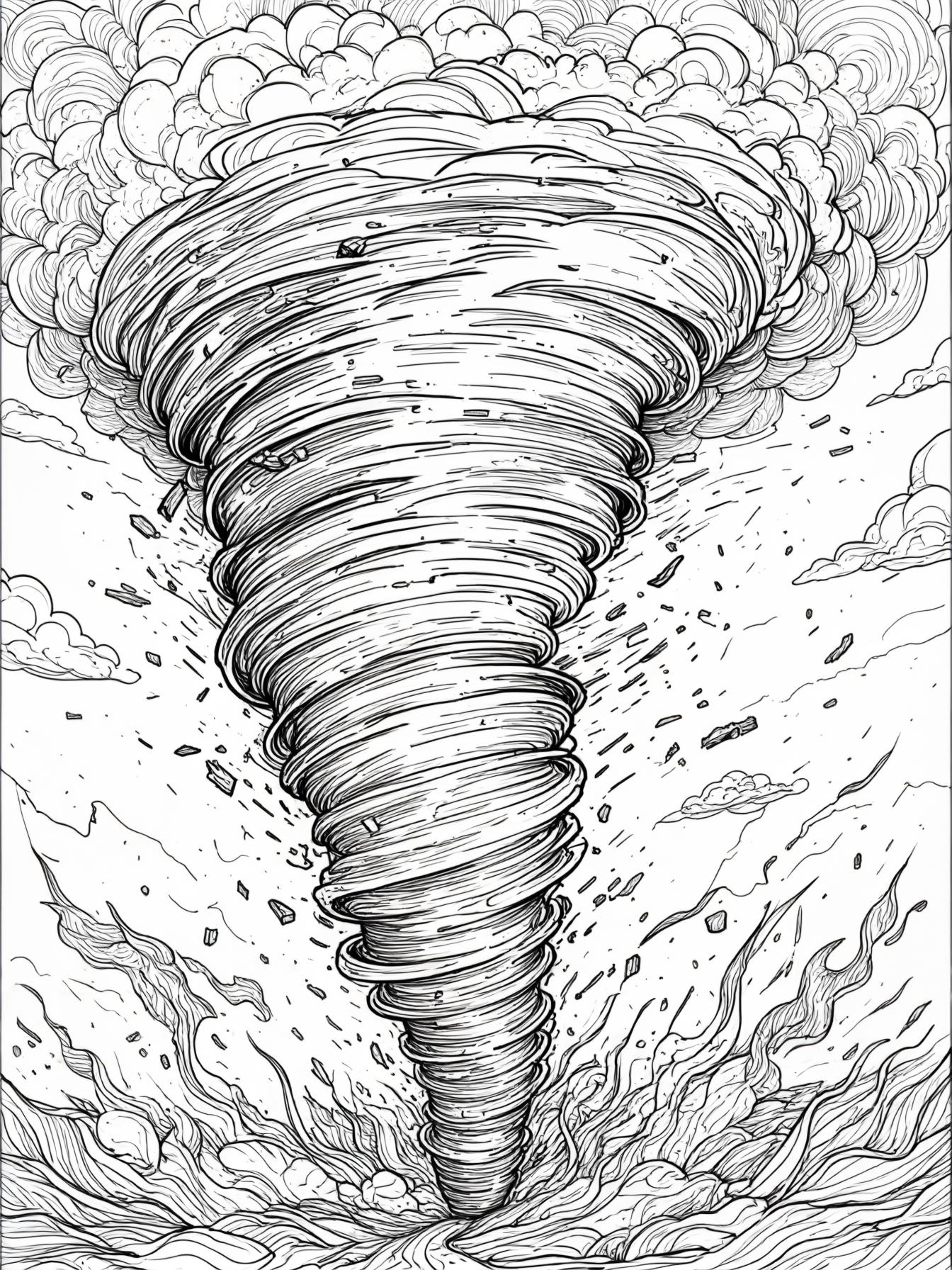 Design a whirling tornado pattern