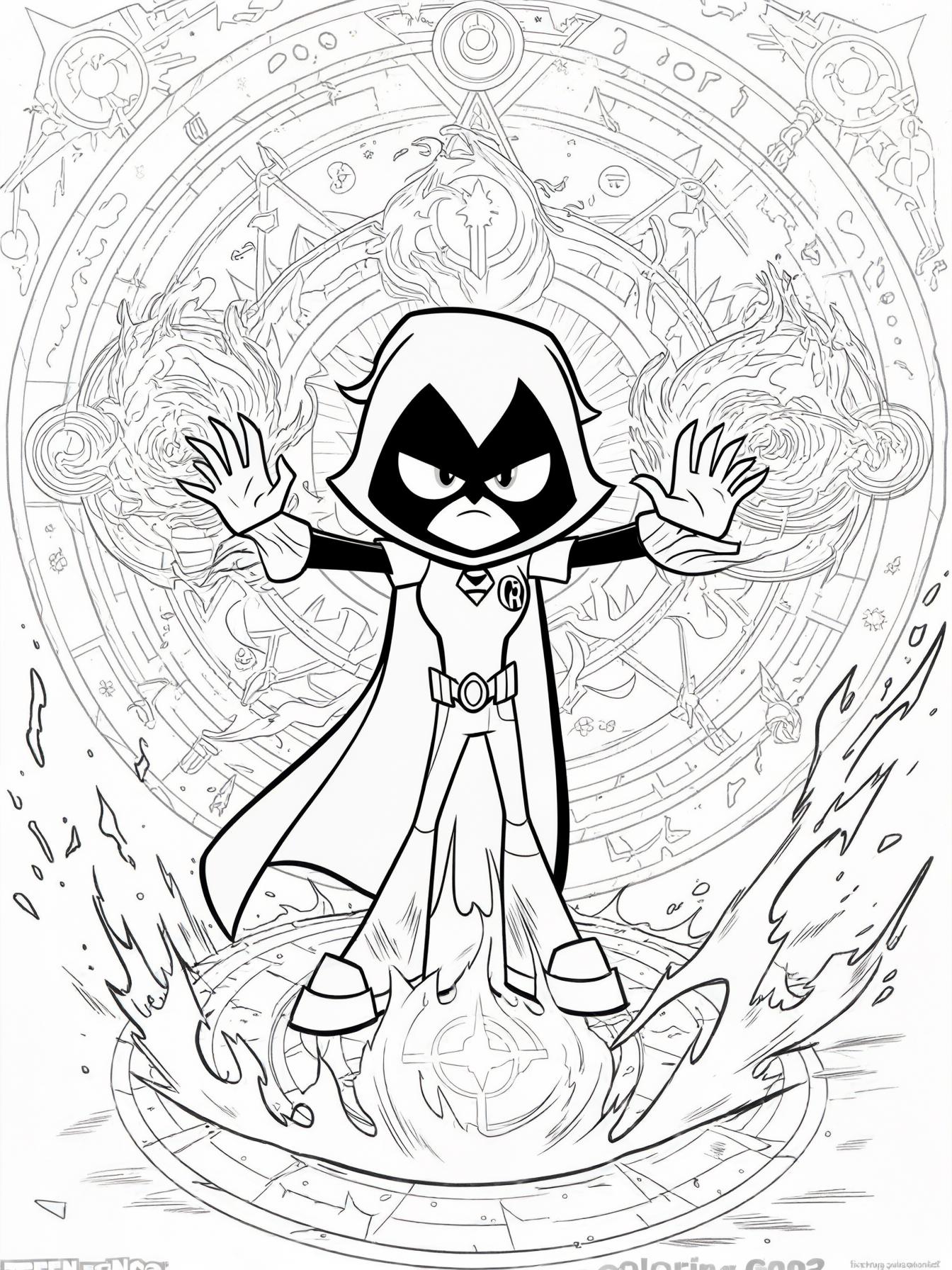 Raven casting a spell teen titan go
