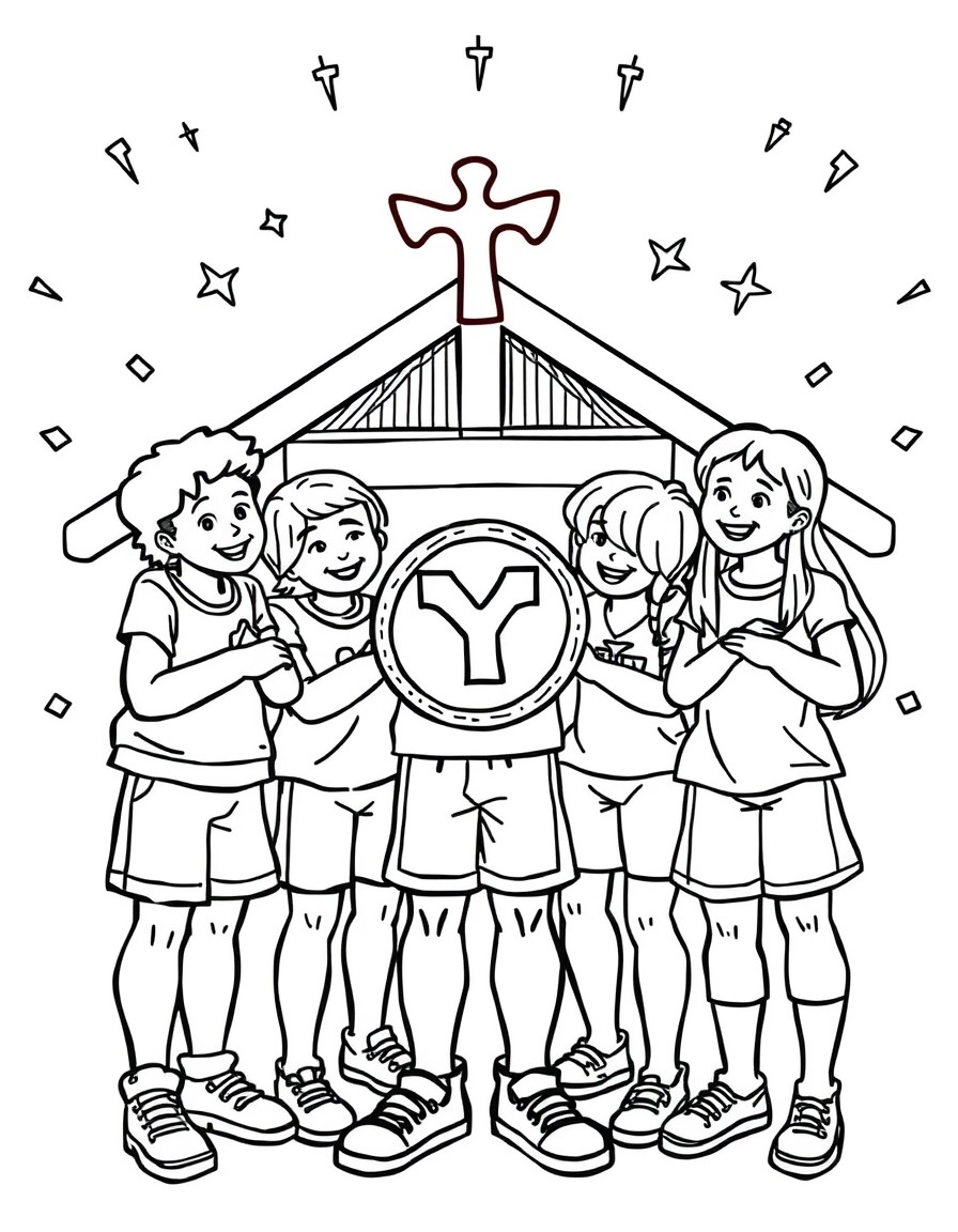YMCA themed coloring pages