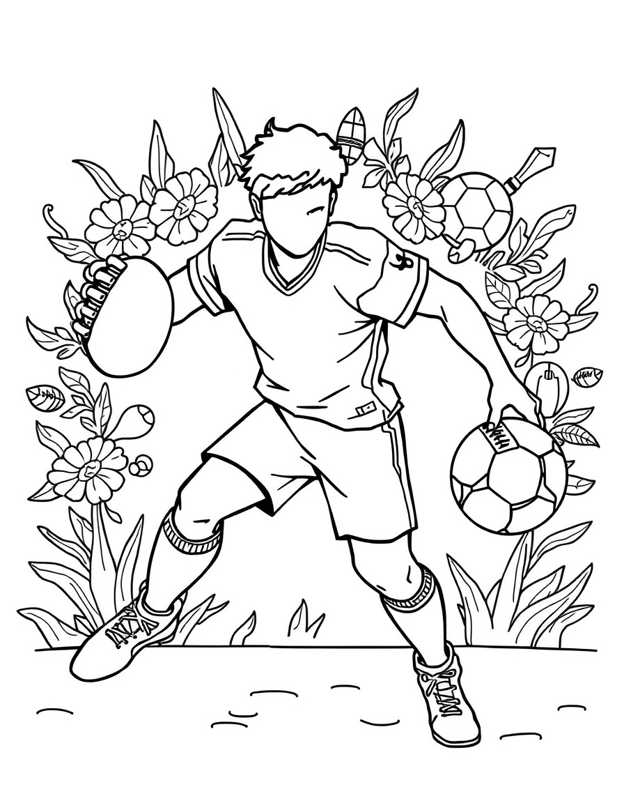 do sports themed coloring paged