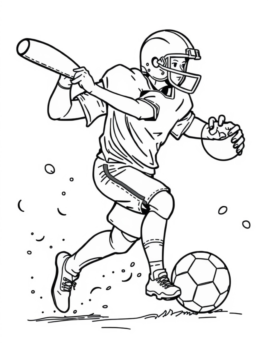 do sports themed coloring paged