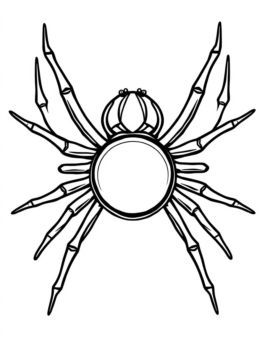 A spider with a round abomen