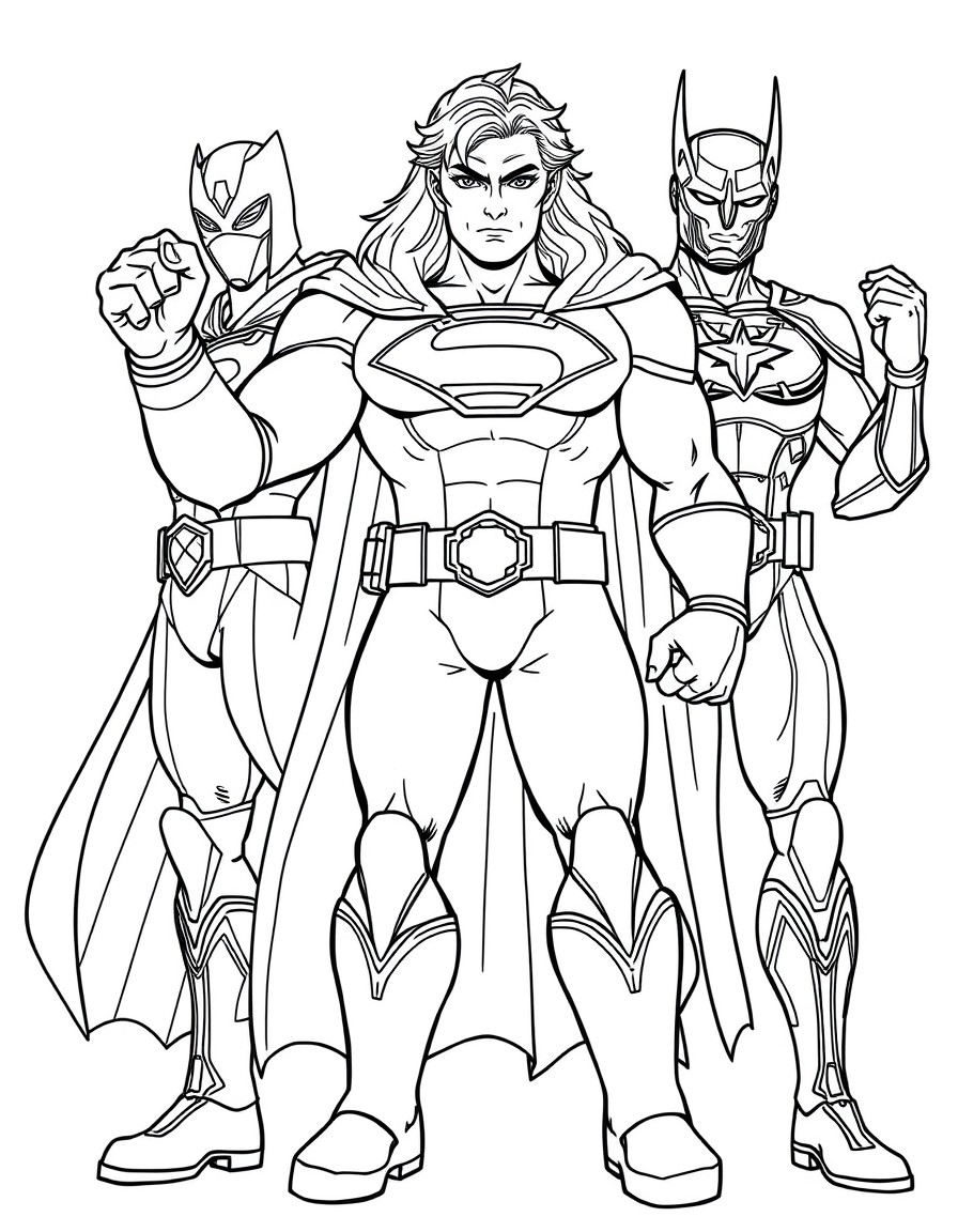 criar heroes para colorir