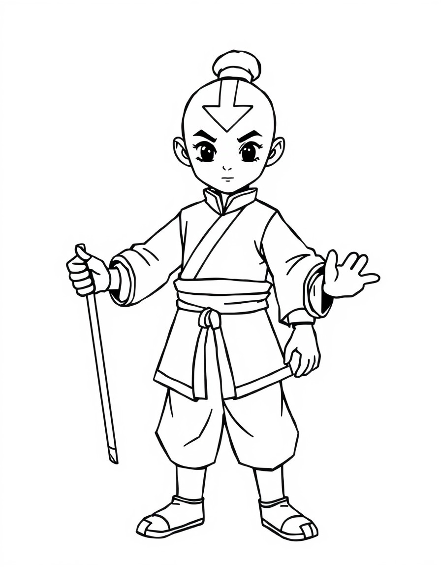 generate pages from show Avatar The Last Airbender generate pictures containing whole body