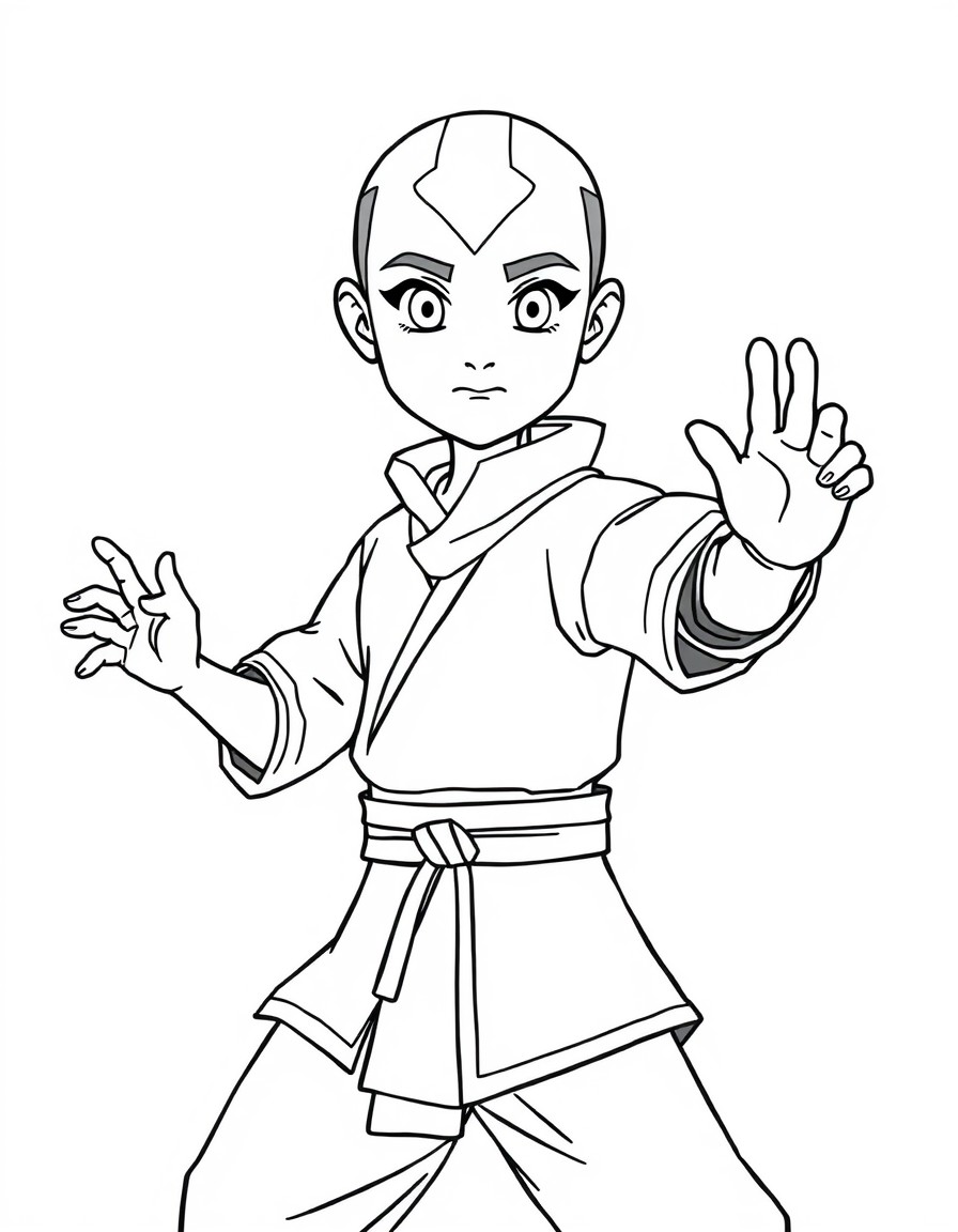 generate pages from show Avatar The Last Airbender generate pictures containing whole body