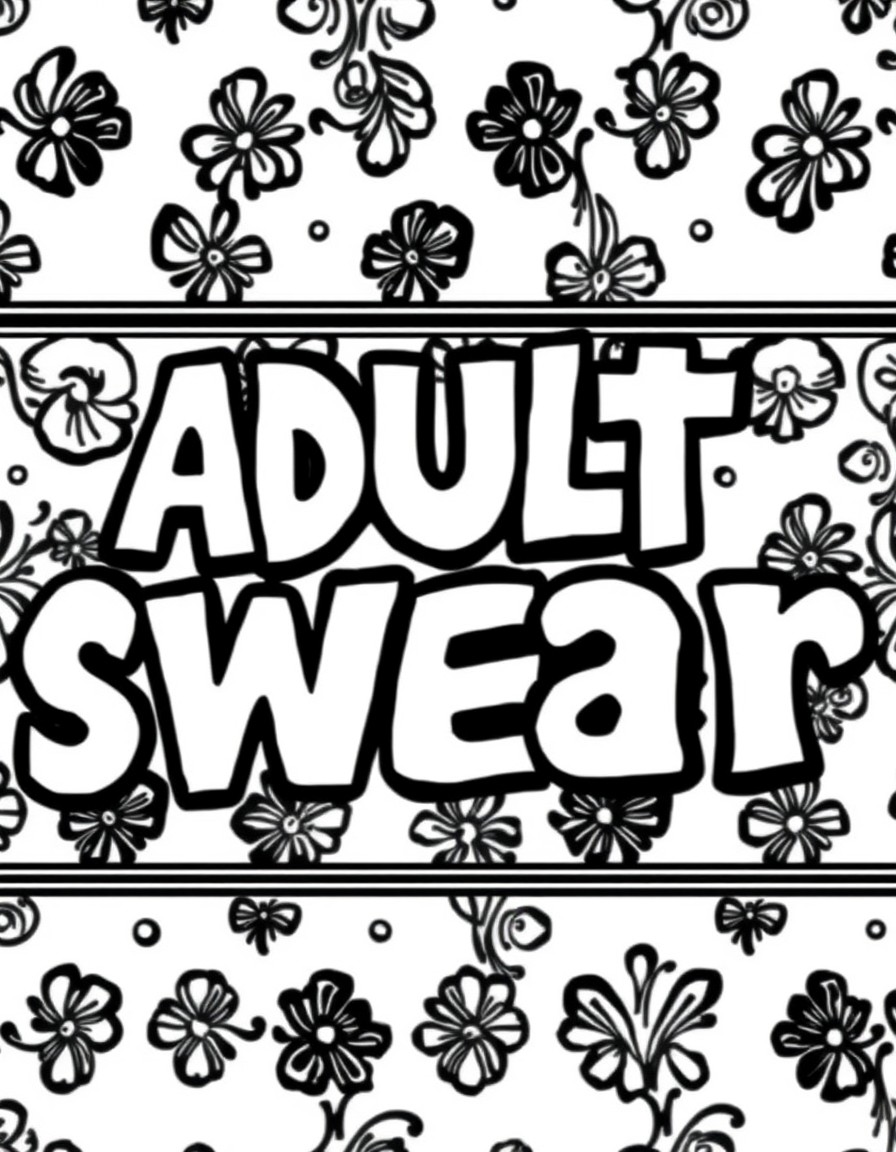 An adult swear word on a pattern