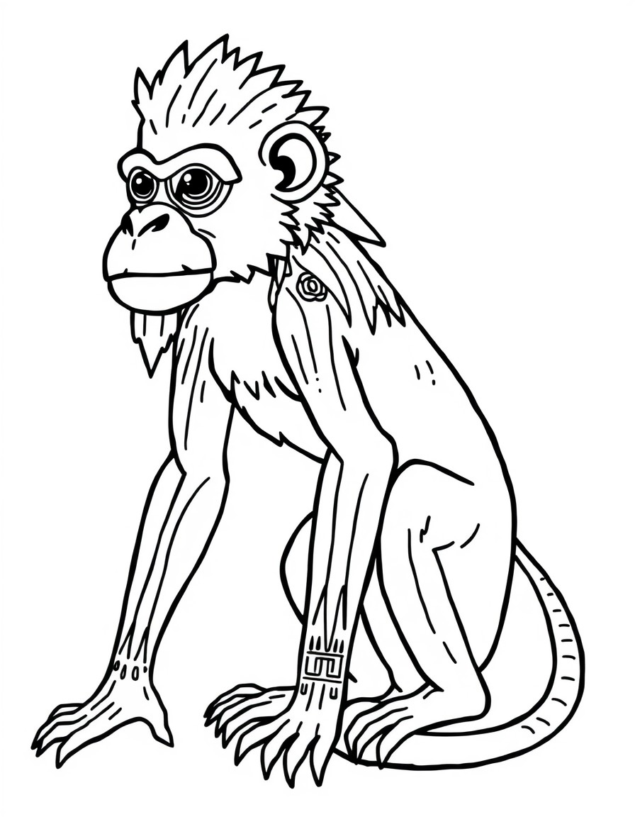 mayan aztec monkey