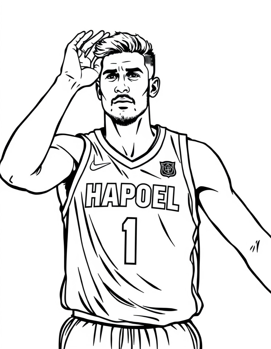 basketball player wearing an hapoel tel aviv team jersey