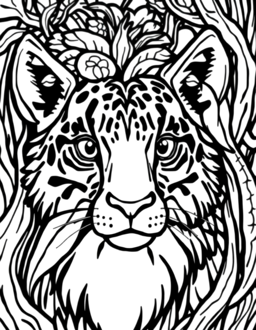 mc escher style graphics with an animal theme