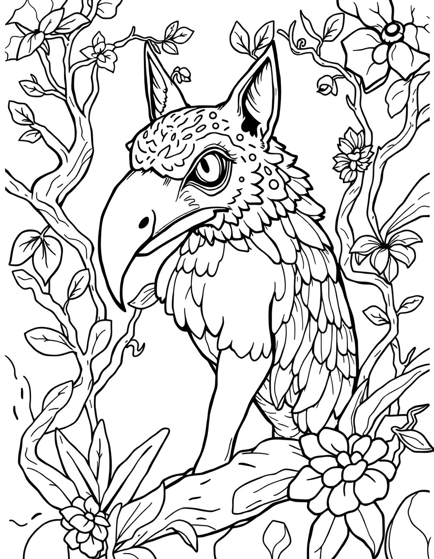 mc escher style graphics with an animal theme