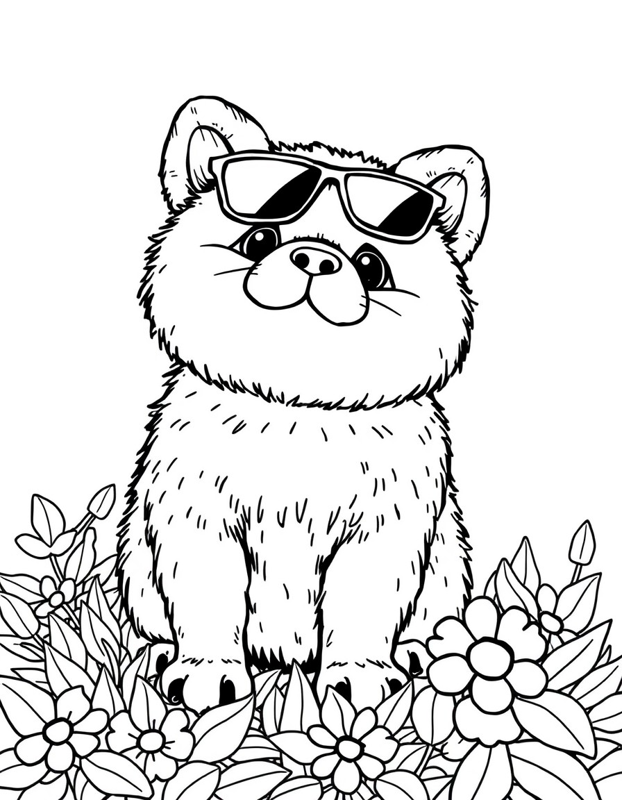 create coloring page for Pucio book written by Marta Galewska Kustra