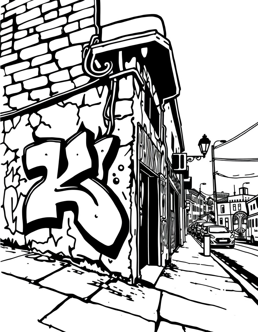 Graffiti banksy street corner spray painting art sunset