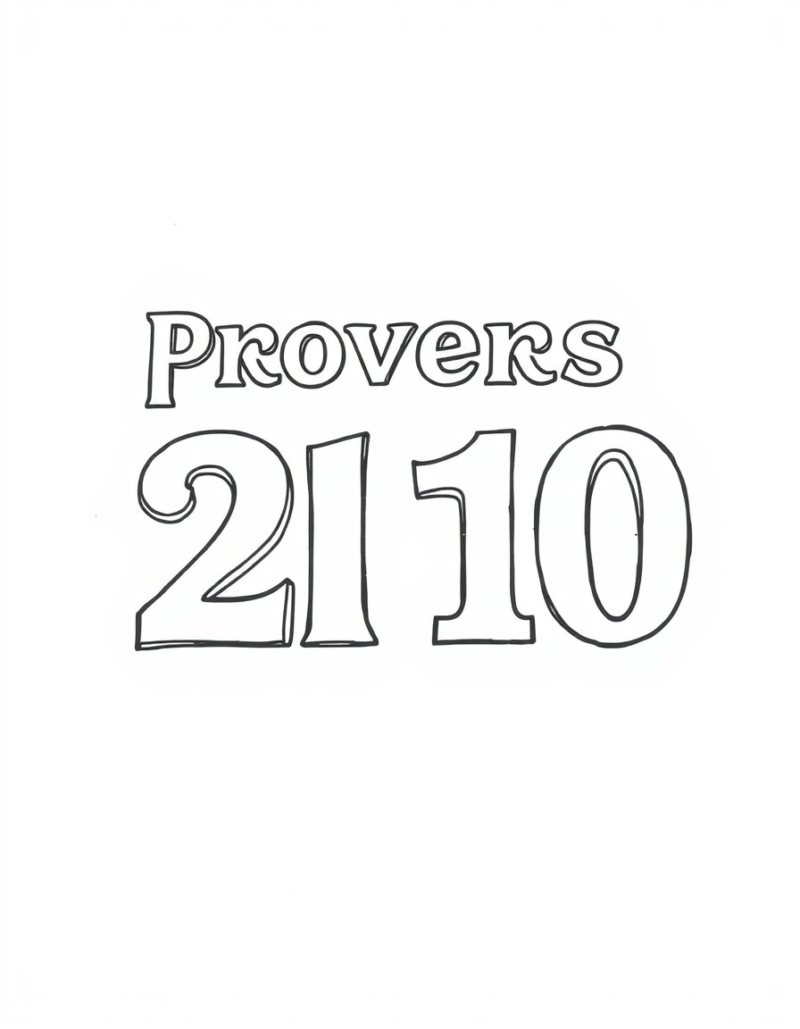 proverbs 2110 block letters