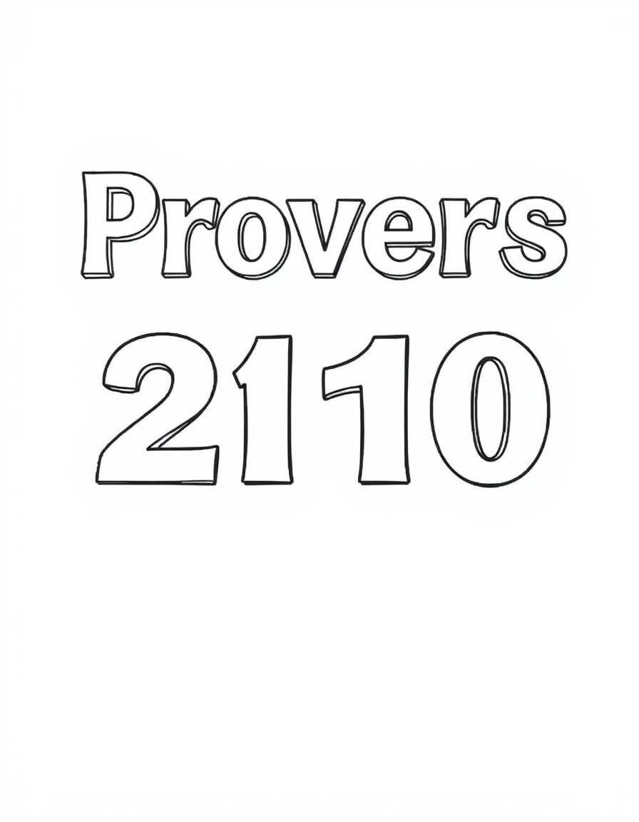 proverbs 2110 block letters