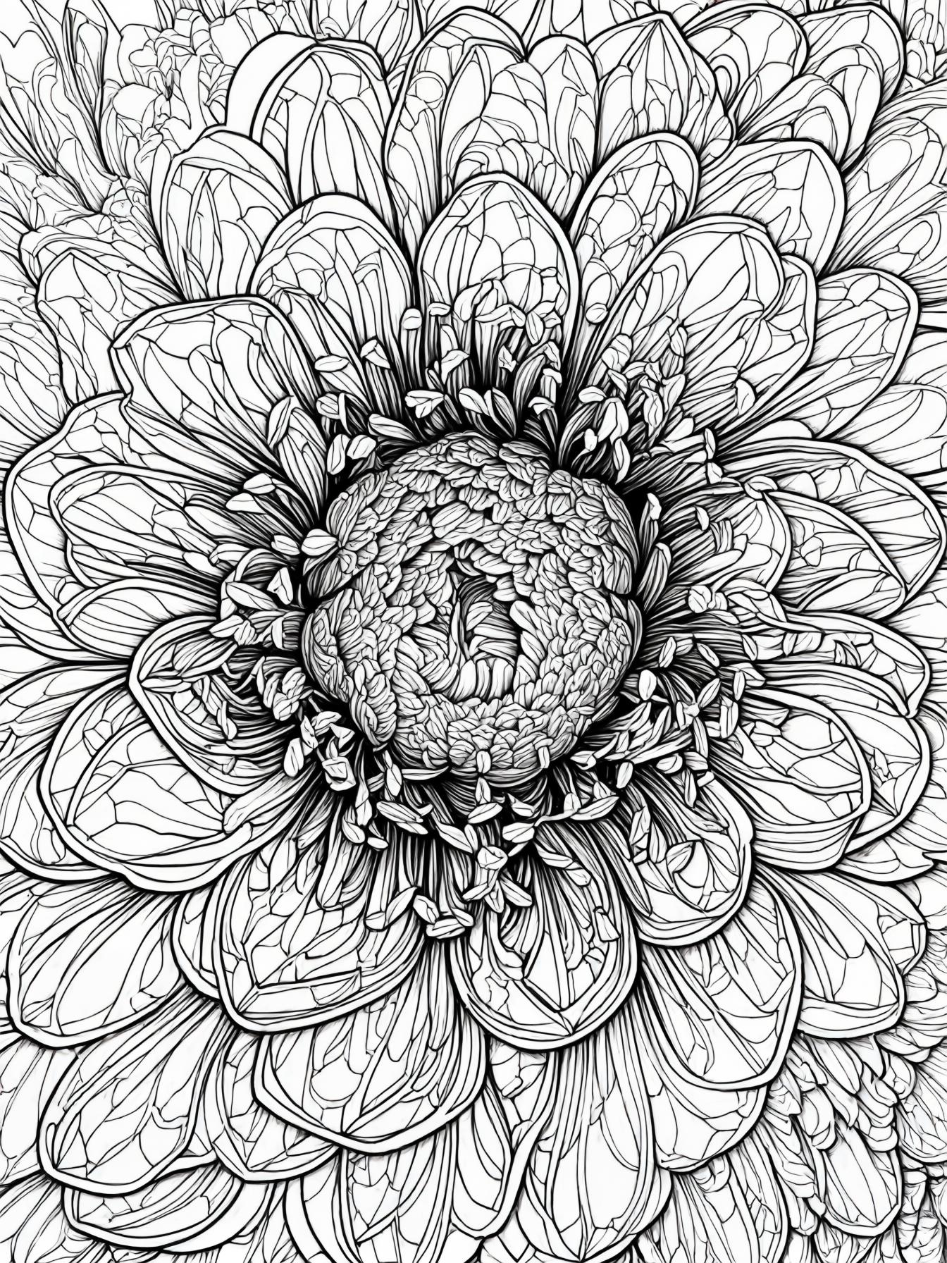 mc escher style graphics with a macro-flower theme