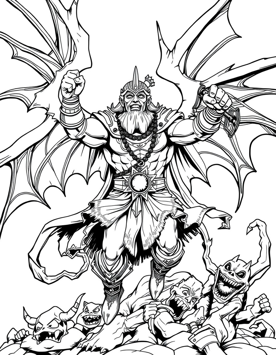 indian superhero defeating demons and saving innocents