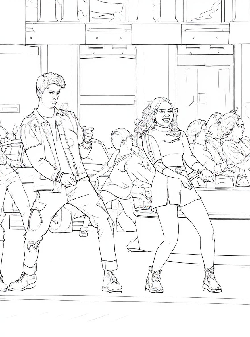 Make this a high-quality black and white COLORING PAGE with white background, only black lines, NO big gray areas, and clear, thick bold outlines, well-defined shapes, and clean edges. Remove all shad