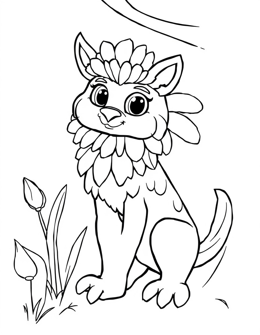 black and white outline, ready for coloring, coloring page with white background and black lines of: , simple black outlines, large clear spaces perfect for kids coloring